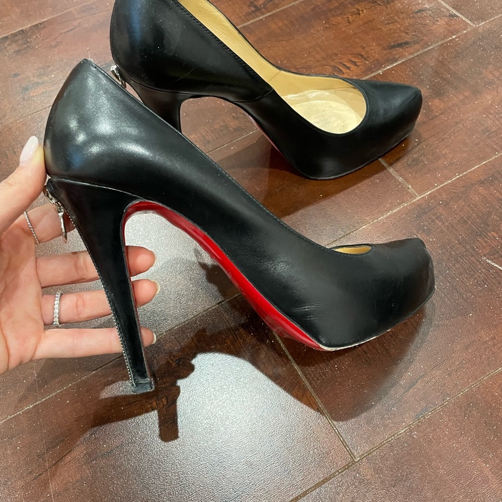 Authentic Christian Louboutin heels with zipper